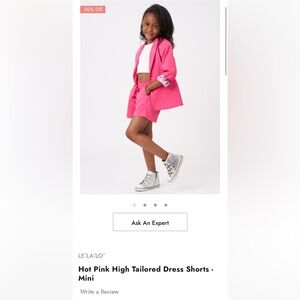 Le La Lo Hot Pink High Tailored Dress Shorts l Mini